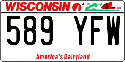 WI license plate 589YFW