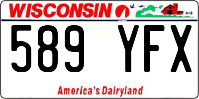 WI license plate 589YFX