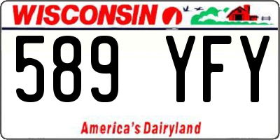 WI license plate 589YFY
