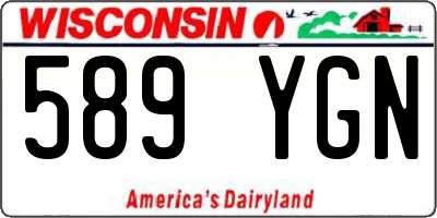 WI license plate 589YGN