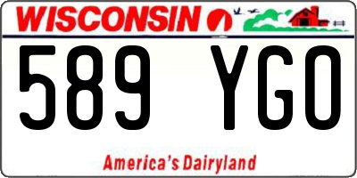 WI license plate 589YGO
