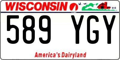 WI license plate 589YGY