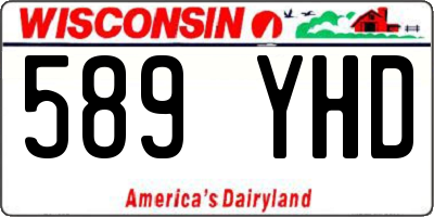 WI license plate 589YHD