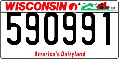 WI license plate 590991