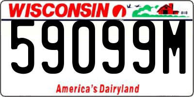 WI license plate 59099M