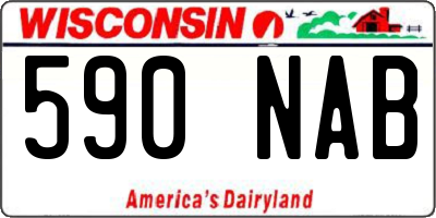 WI license plate 590NAB