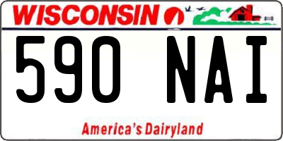 WI license plate 590NAI