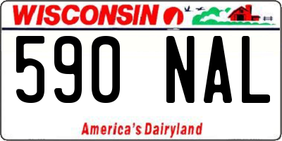 WI license plate 590NAL