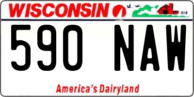 WI license plate 590NAW
