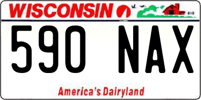 WI license plate 590NAX