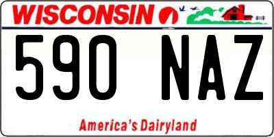 WI license plate 590NAZ