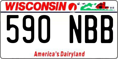 WI license plate 590NBB