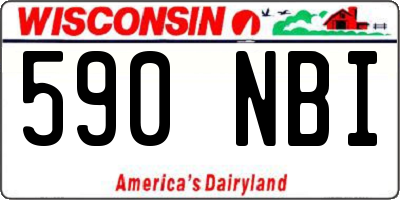 WI license plate 590NBI