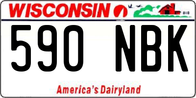 WI license plate 590NBK