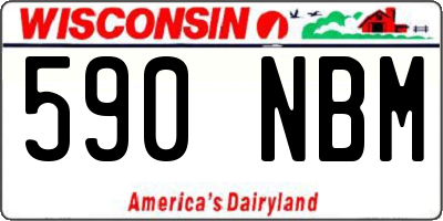 WI license plate 590NBM