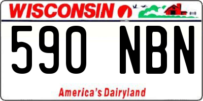 WI license plate 590NBN