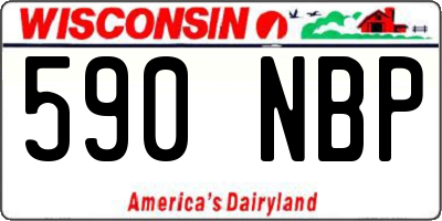 WI license plate 590NBP