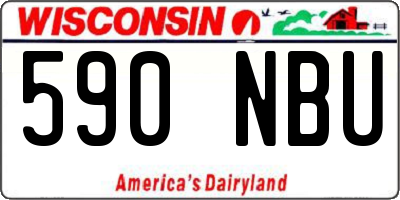 WI license plate 590NBU