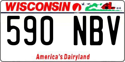 WI license plate 590NBV