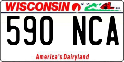 WI license plate 590NCA