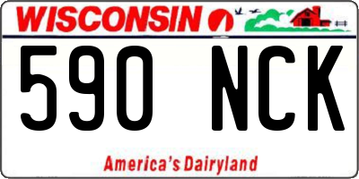 WI license plate 590NCK