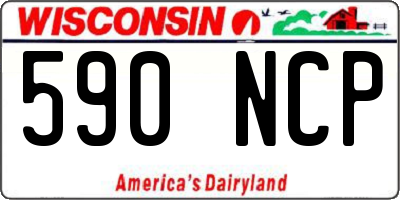 WI license plate 590NCP