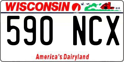 WI license plate 590NCX
