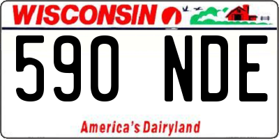 WI license plate 590NDE