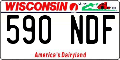 WI license plate 590NDF