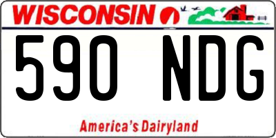 WI license plate 590NDG