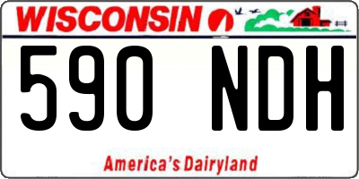 WI license plate 590NDH
