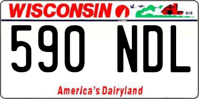 WI license plate 590NDL