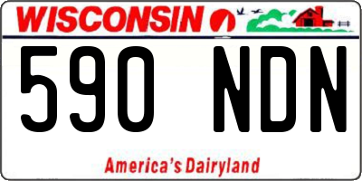 WI license plate 590NDN