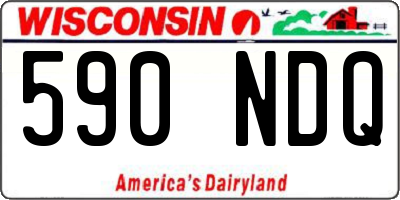 WI license plate 590NDQ