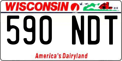 WI license plate 590NDT