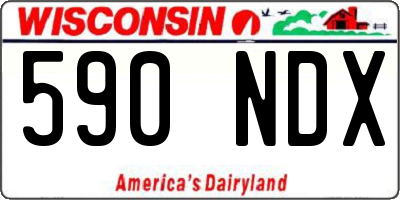 WI license plate 590NDX