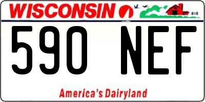 WI license plate 590NEF