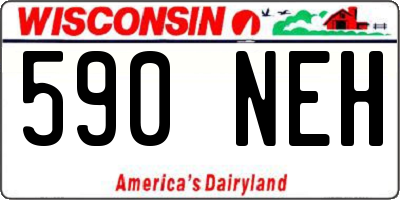 WI license plate 590NEH