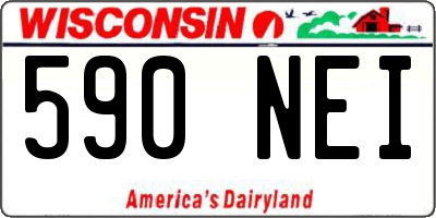 WI license plate 590NEI
