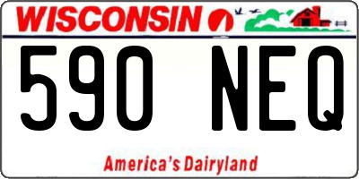 WI license plate 590NEQ