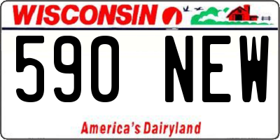 WI license plate 590NEW