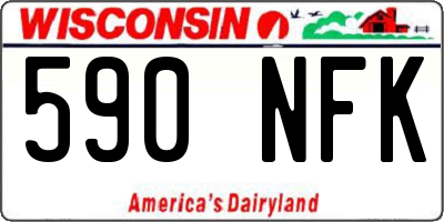 WI license plate 590NFK
