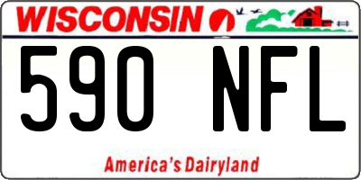 WI license plate 590NFL