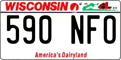 WI license plate 590NFO
