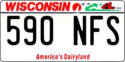 WI license plate 590NFS