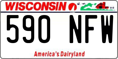 WI license plate 590NFW