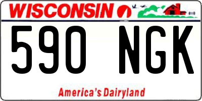 WI license plate 590NGK