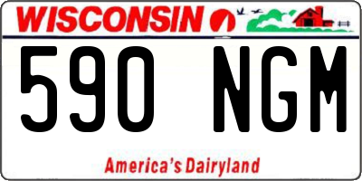 WI license plate 590NGM