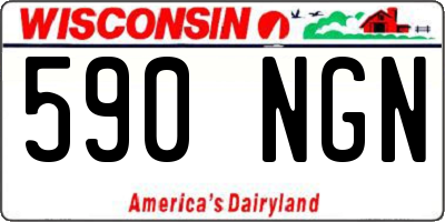 WI license plate 590NGN