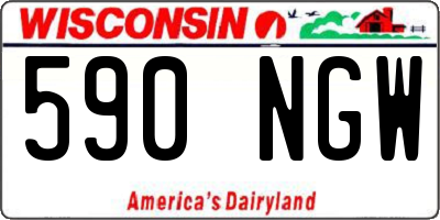 WI license plate 590NGW